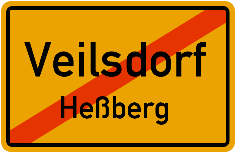 Ortsschild Veilsdorf