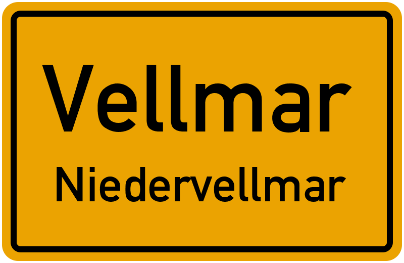 Ortsschild Vellmar