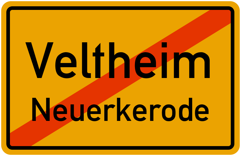 Ortsschild Veltheim