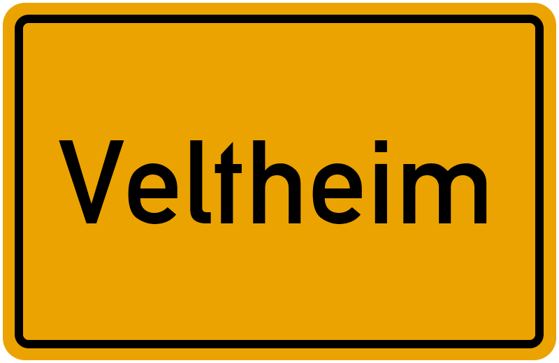Ortsschild Veltheim