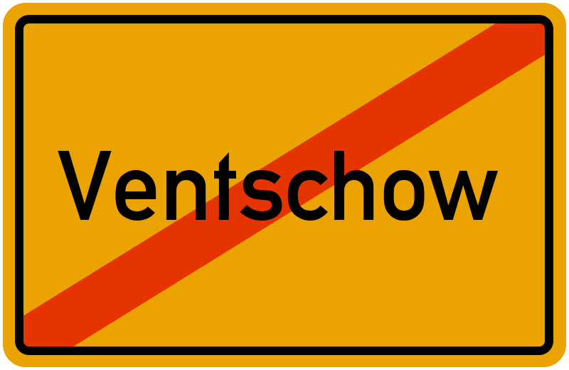Ortsschild Ventschow
