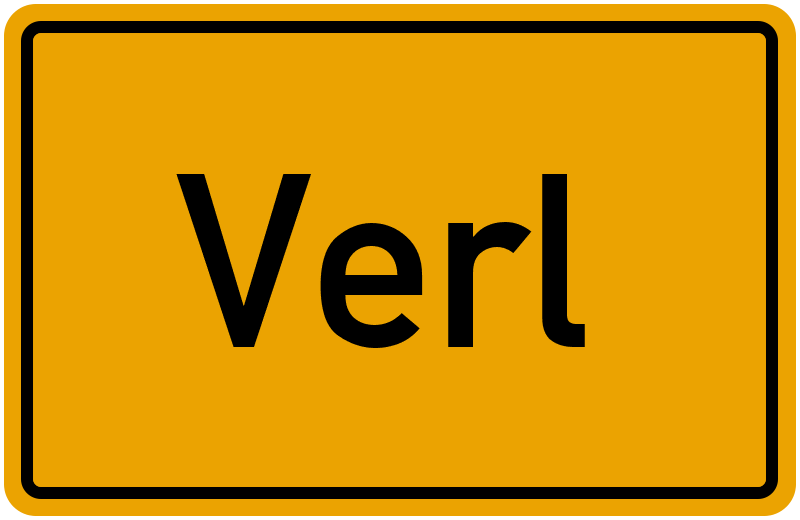 Ortsschild Verl