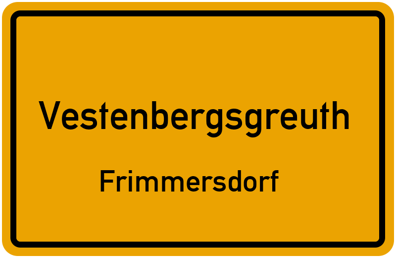 Ortsschild Vestenbergsgreuth