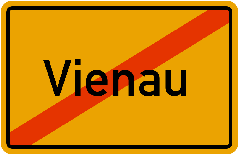 Ortsschild Vienau
