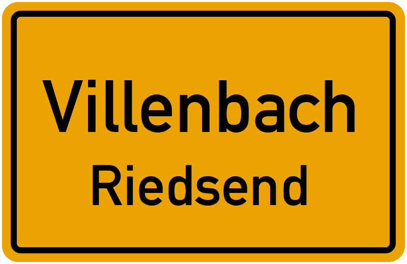 Ortsschild Villenbach