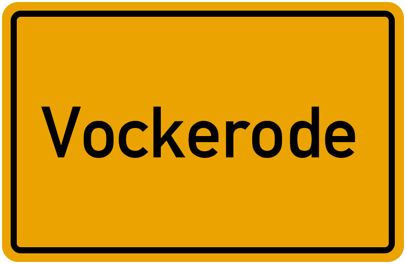 Ortsschild Vockerode