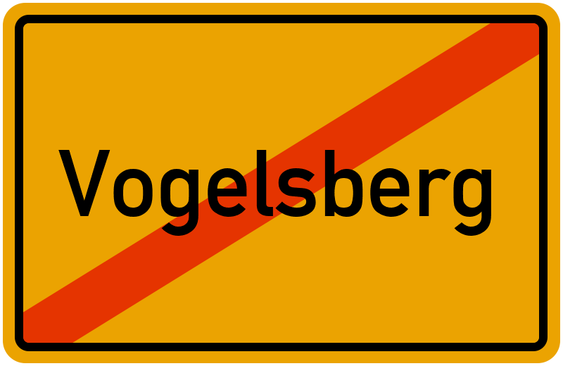Ortsschild Vogelsberg
