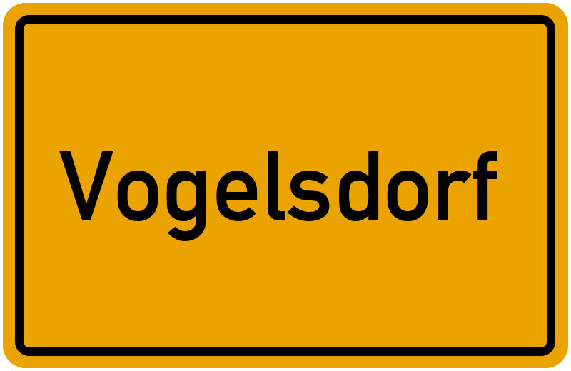 Ortsschild Vogelsdorf