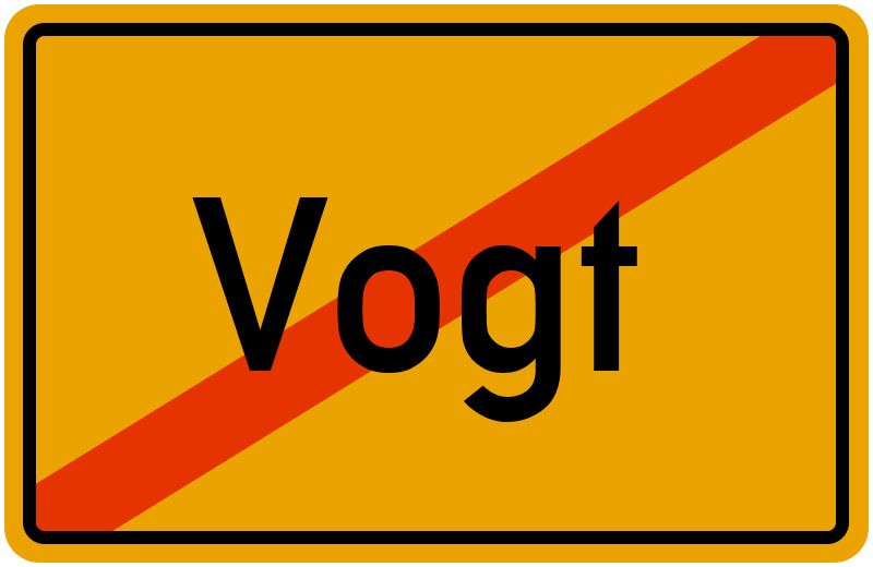 Ortsschild Vogt