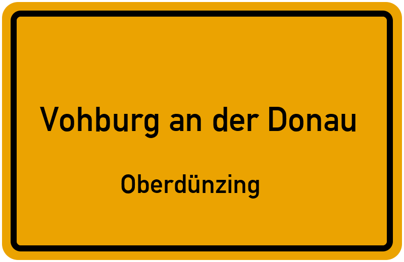Ortsschild Vohburg an der Donau