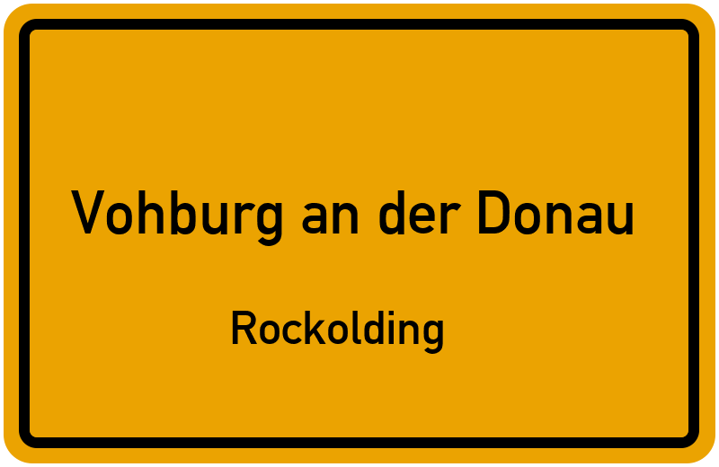 Ortsschild Vohburg an der Donau