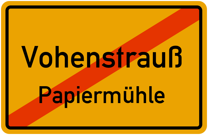 Ortsschild Vohenstrauß