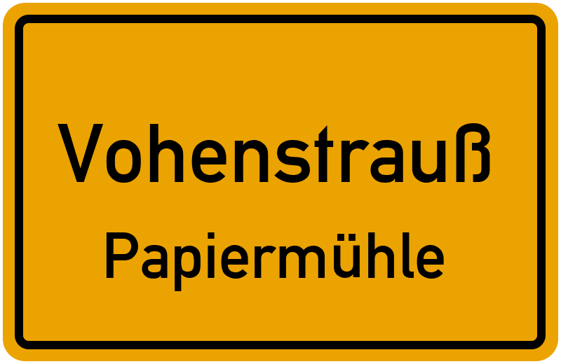 Ortsschild Vohenstrauß