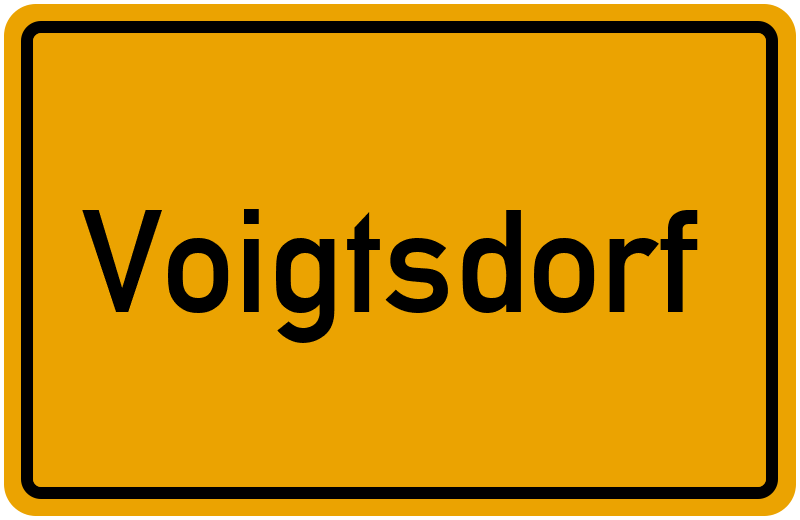 Ortsschild Voigtsdorf