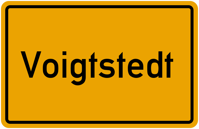 Ortsschild Voigtstedt