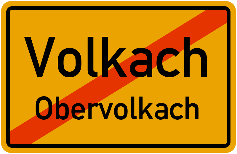 Ortsschild Volkach