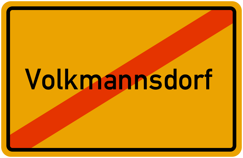 Ortsschild Volkmannsdorf