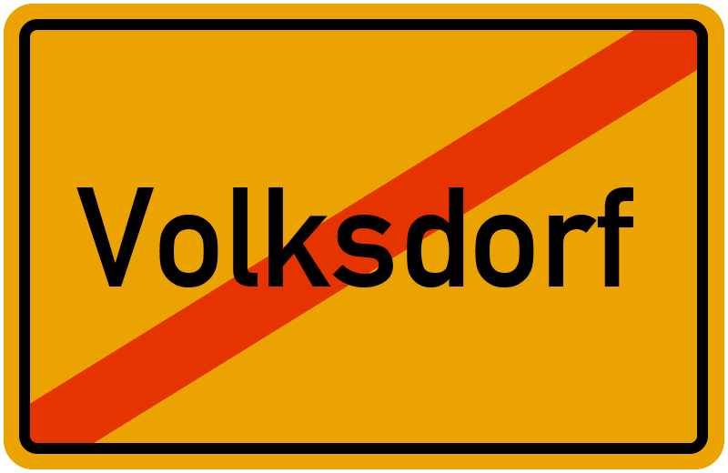 Ortsschild Volksdorf