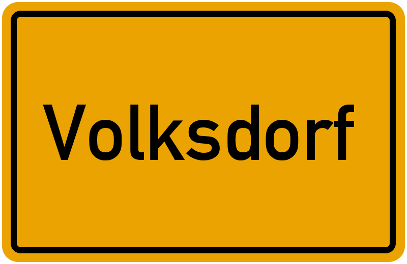 Ortsschild Volksdorf