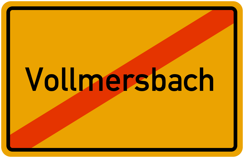 Ortsschild Vollmersbach