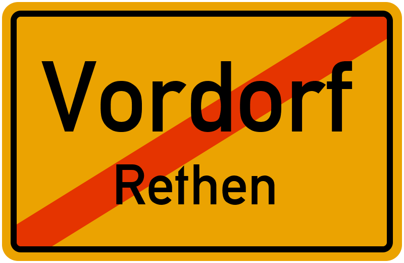 Ortsschild Vordorf