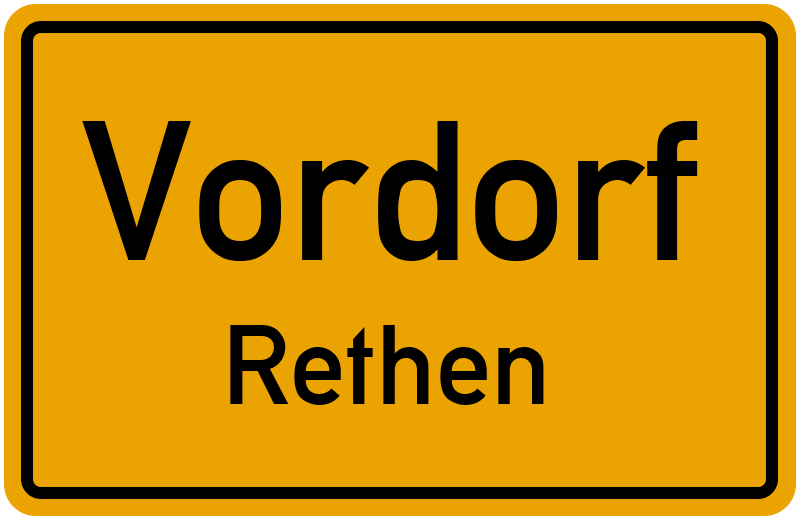 Ortsschild Vordorf