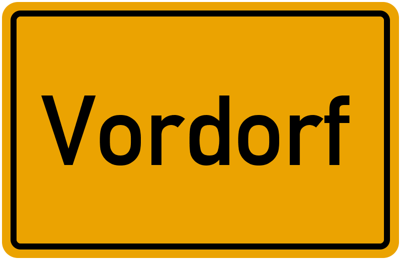 Ortsschild Vordorf