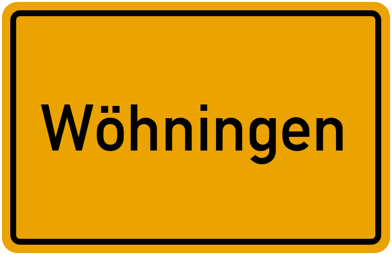 Ortsschild Wöhningen