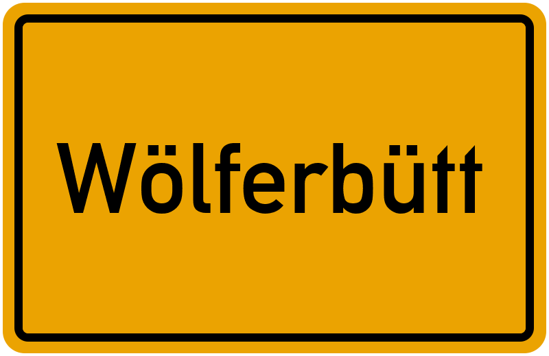 Ortsschild Wölferbütt