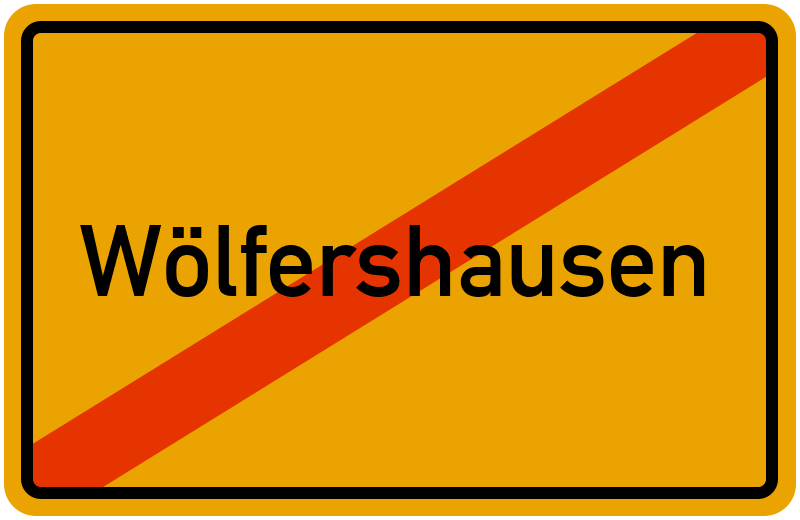 Ortsschild Wölfershausen