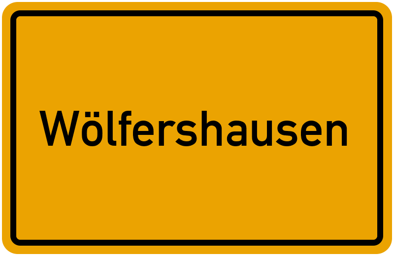 Ortsschild Wölfershausen