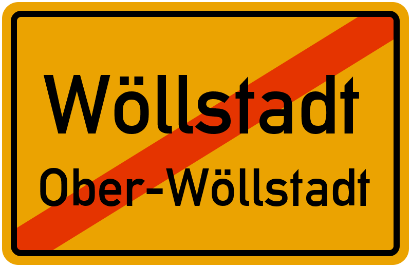 Ortsschild Wöllstadt