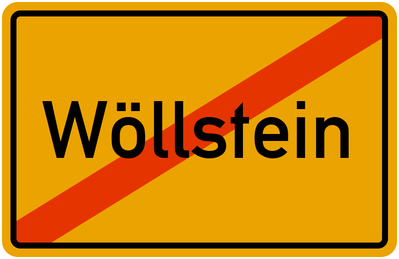Ortsschild Wöllstein
