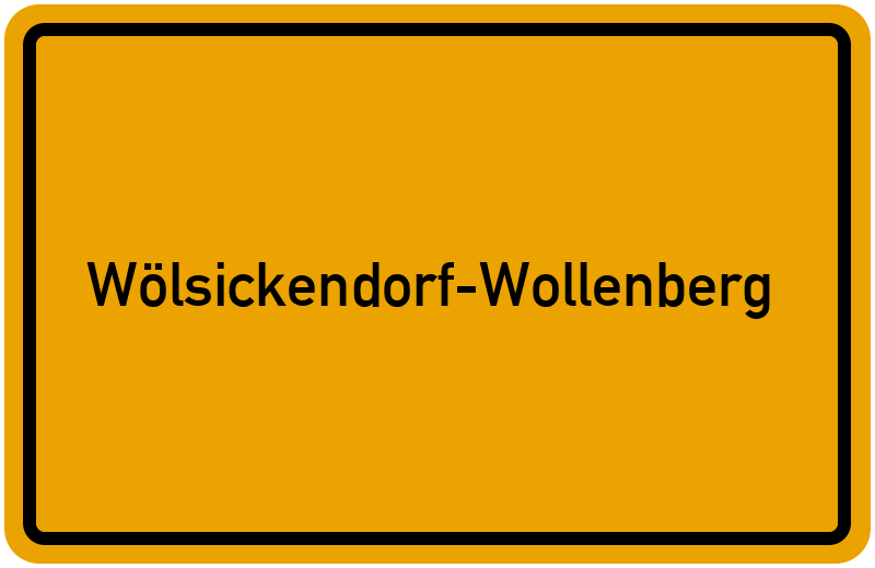 Ortsschild Wölsickendorf-Wollenberg