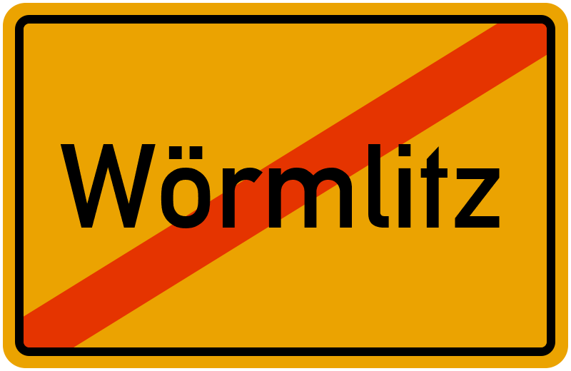 Ortsschild Wörmlitz