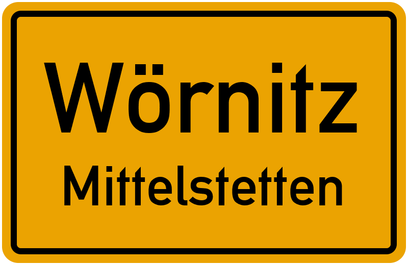 Ortsschild Wörnitz