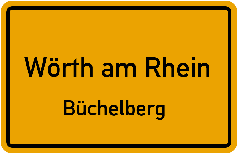 Ortsschild Wörth am Rhein