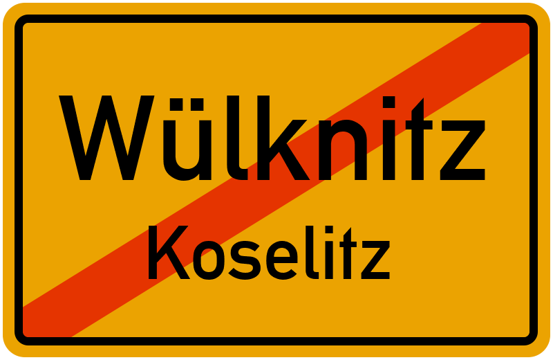 Ortsschild Wülknitz