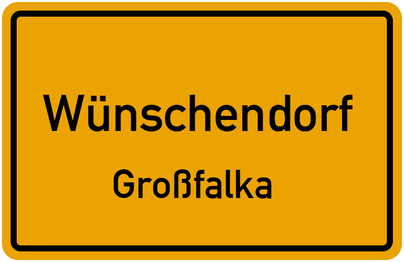 Ortsschild Wünschendorf