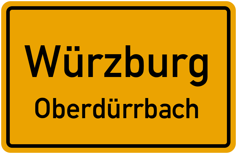 Ortsschild Würzburg