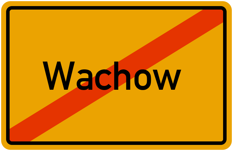 Ortsschild Wachow