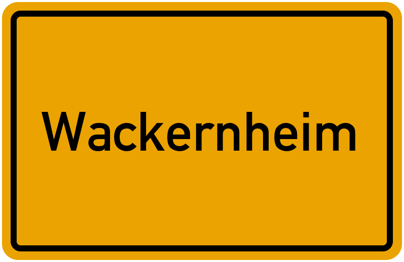 Ortsschild Wackernheim