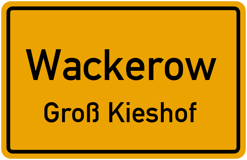 Ortsschild Wackerow