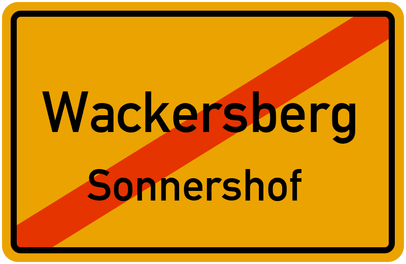 Ortsschild Wackersberg