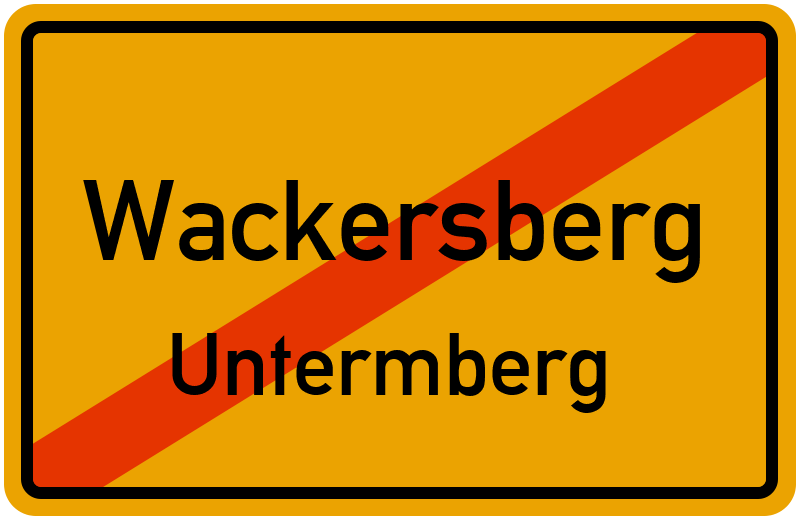 Ortsschild Wackersberg