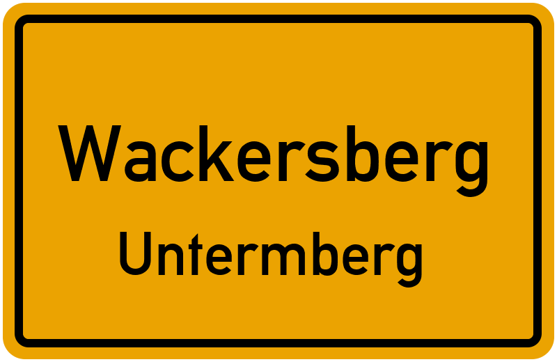 Ortsschild Wackersberg