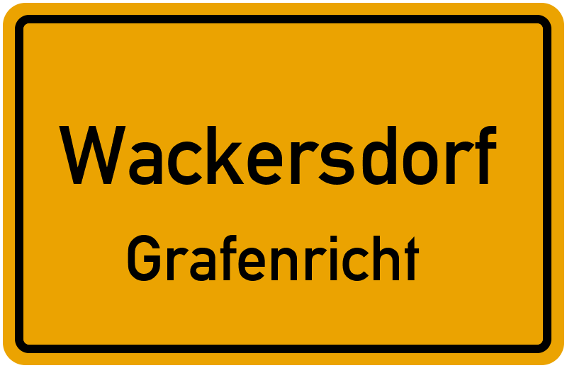 Ortsschild Wackersdorf