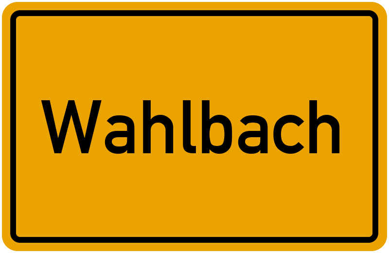 Ortsschild Wahlbach