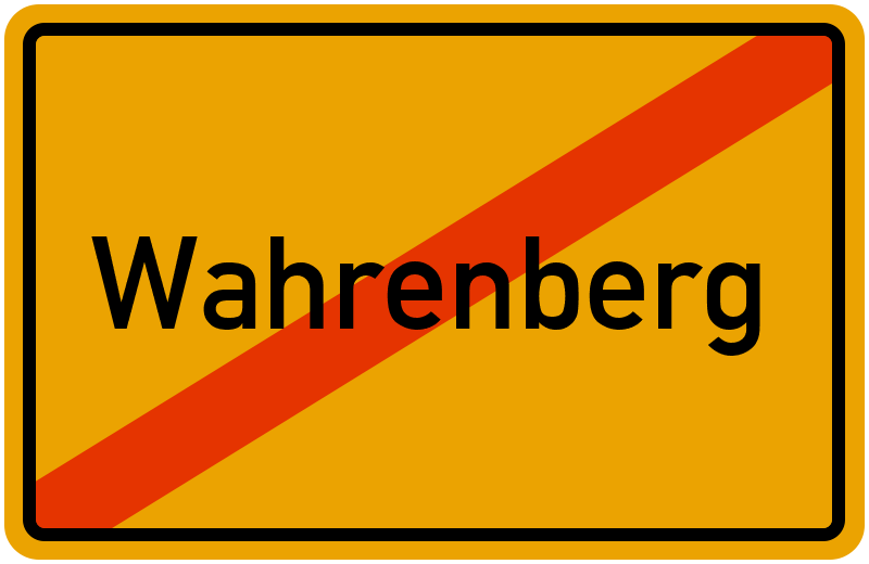 Ortsschild Wahrenberg