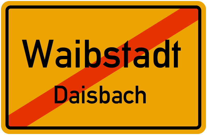 Ortsschild Waibstadt